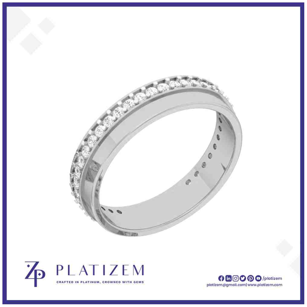 Round Lab Grown Diamond Eternity Band with Offset Row Setting