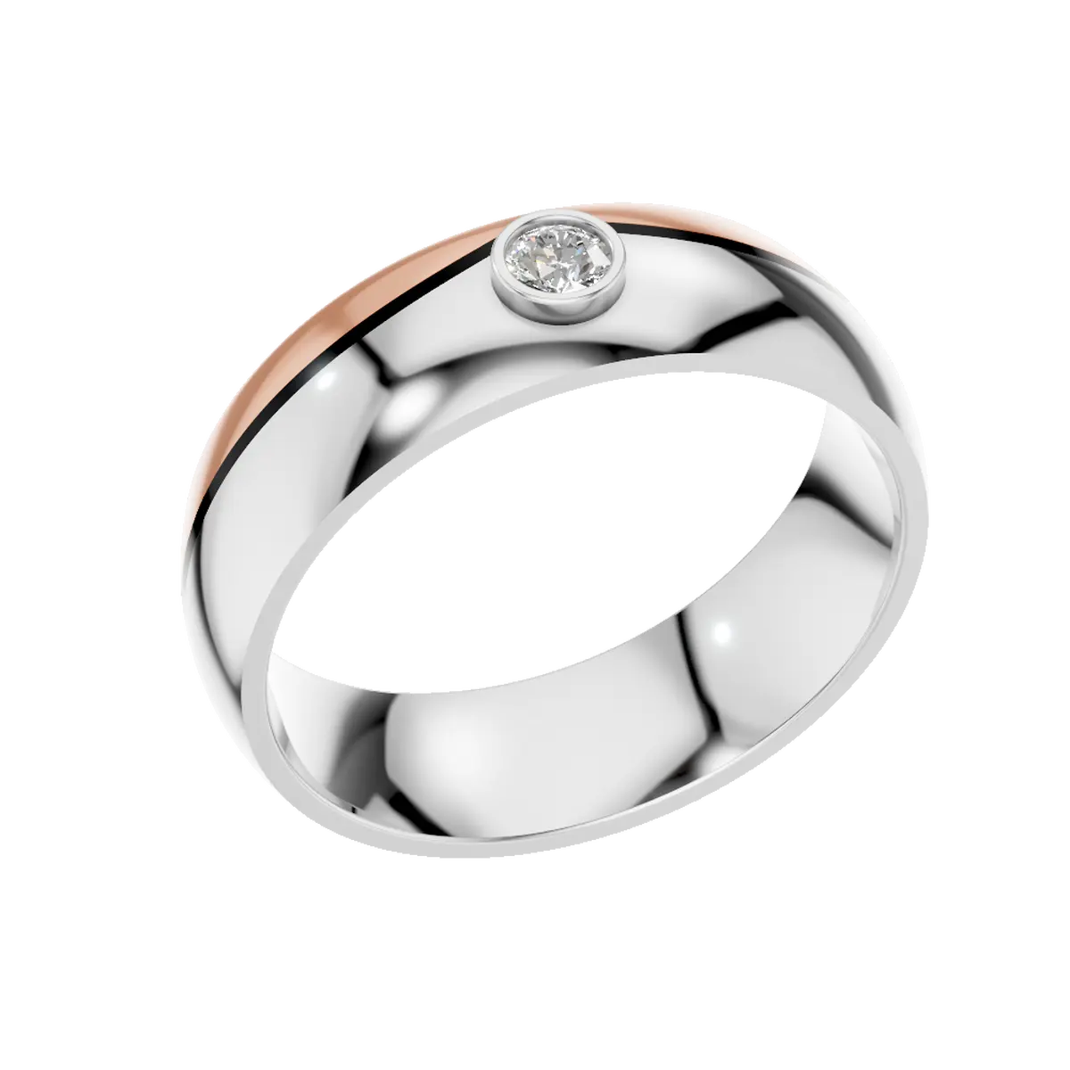 Pointer Mens Wedding Bands  With Lab Grown Diamond