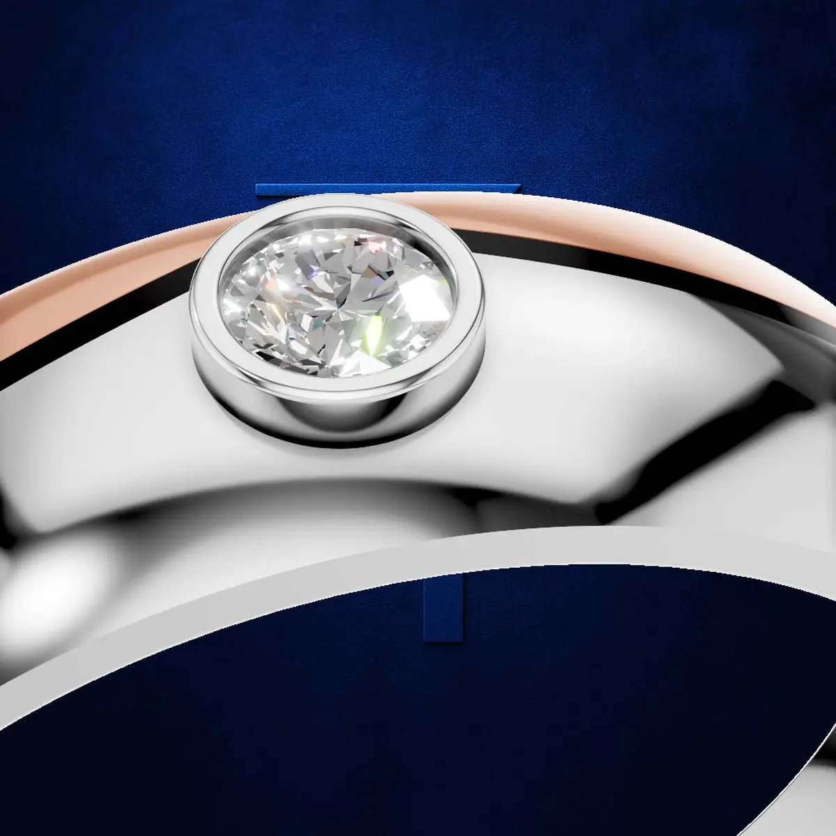 Pointer Mens Wedding Bands  With Lab Grown Diamond