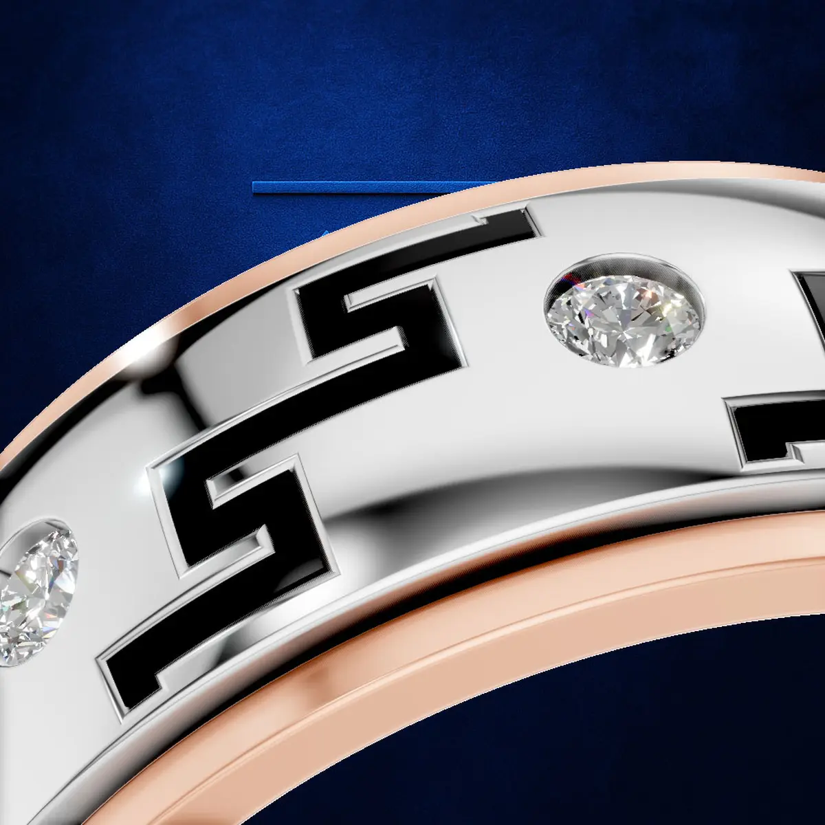 Unique Mesh Style Mens Designer Band Diamond Ring