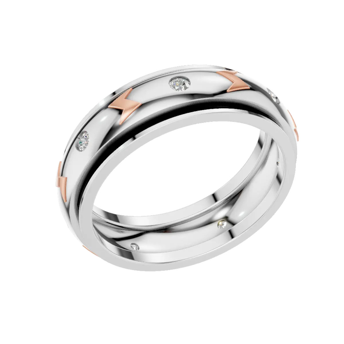 Mens Royal Pattern Groom Engagement Band