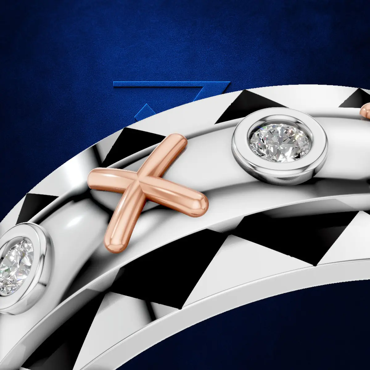 Modern Pattern Groom Wedding Ring