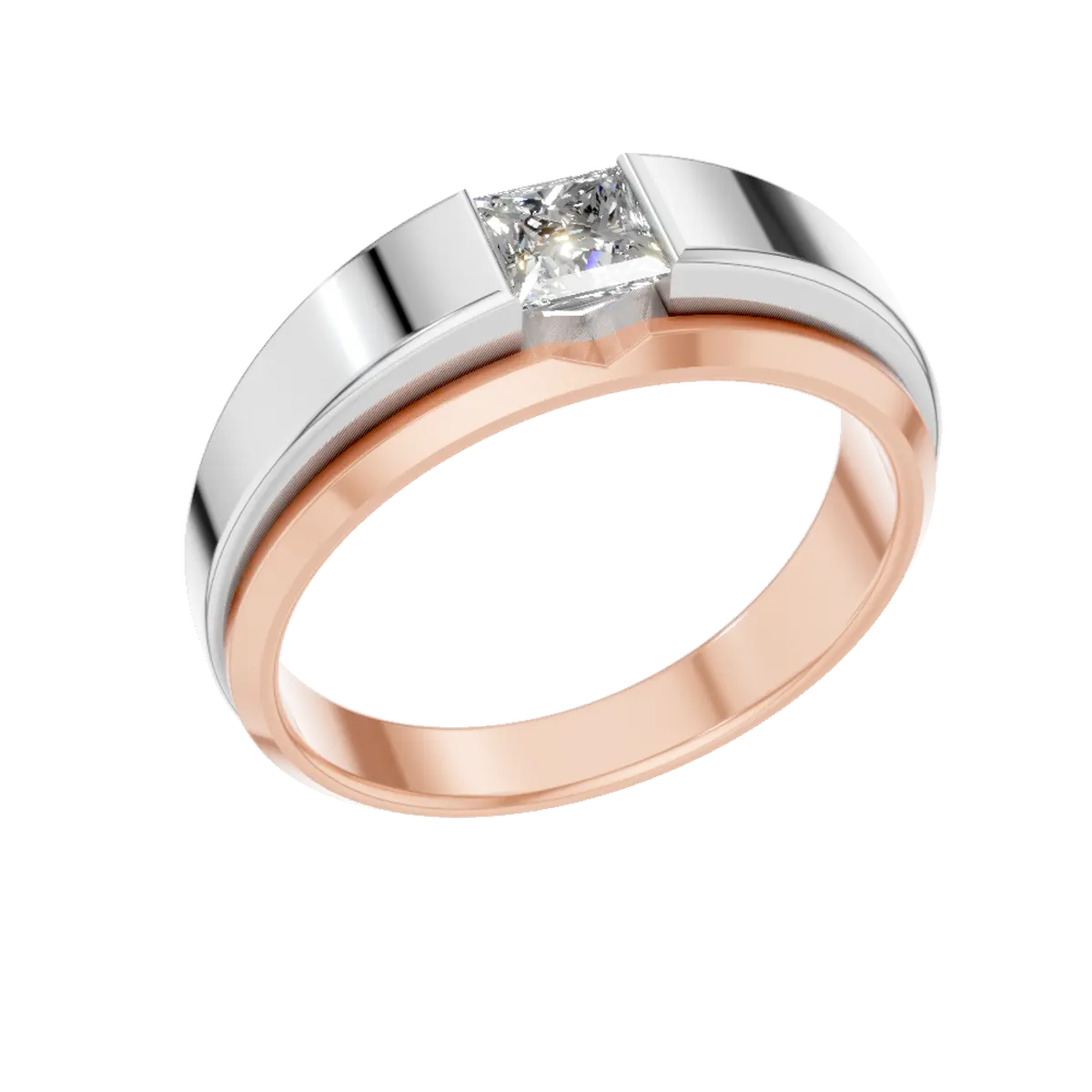 mens solitaire diamond Princess cut Ring Lab Grown Diamond Engagement  Ring