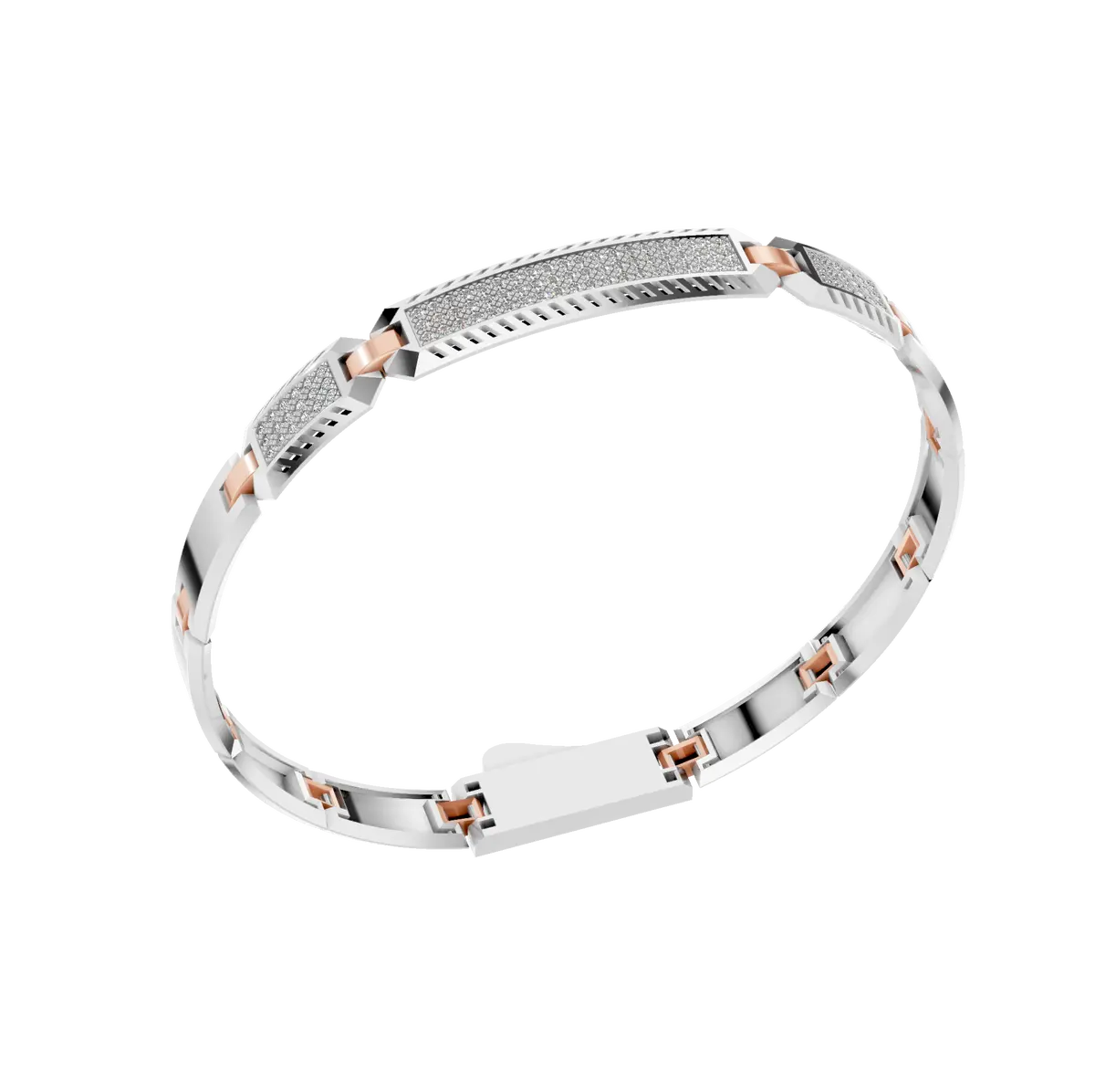 Mens Lab-Grown Diamond Bracelet