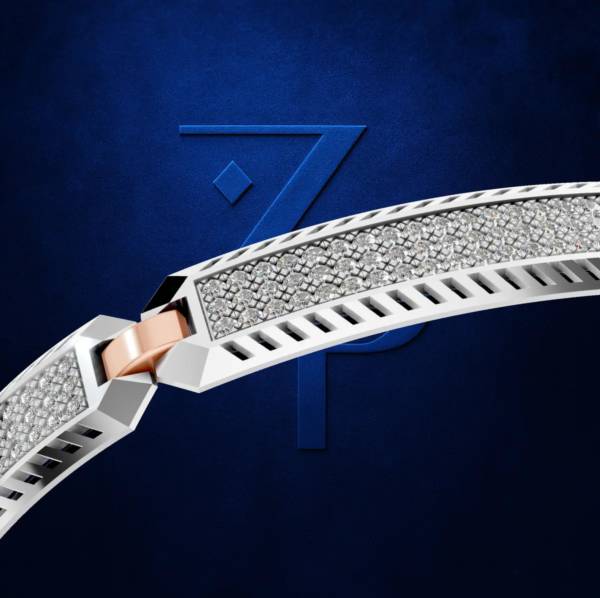 Mens Lab-Grown Diamond Bracelet