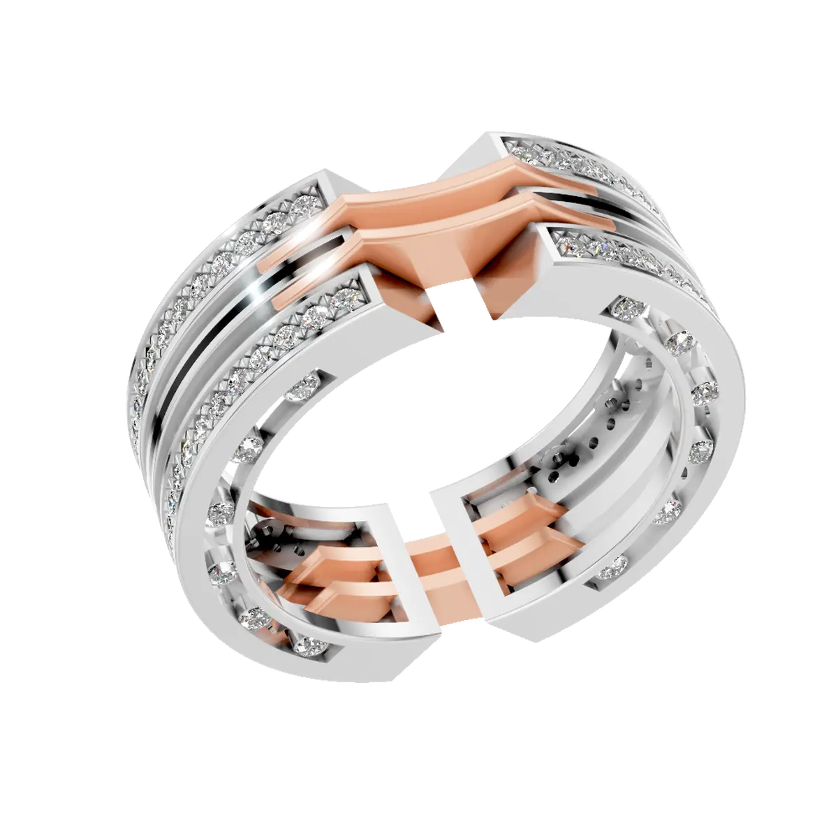 Mens Premium Pattern Anniversary Band