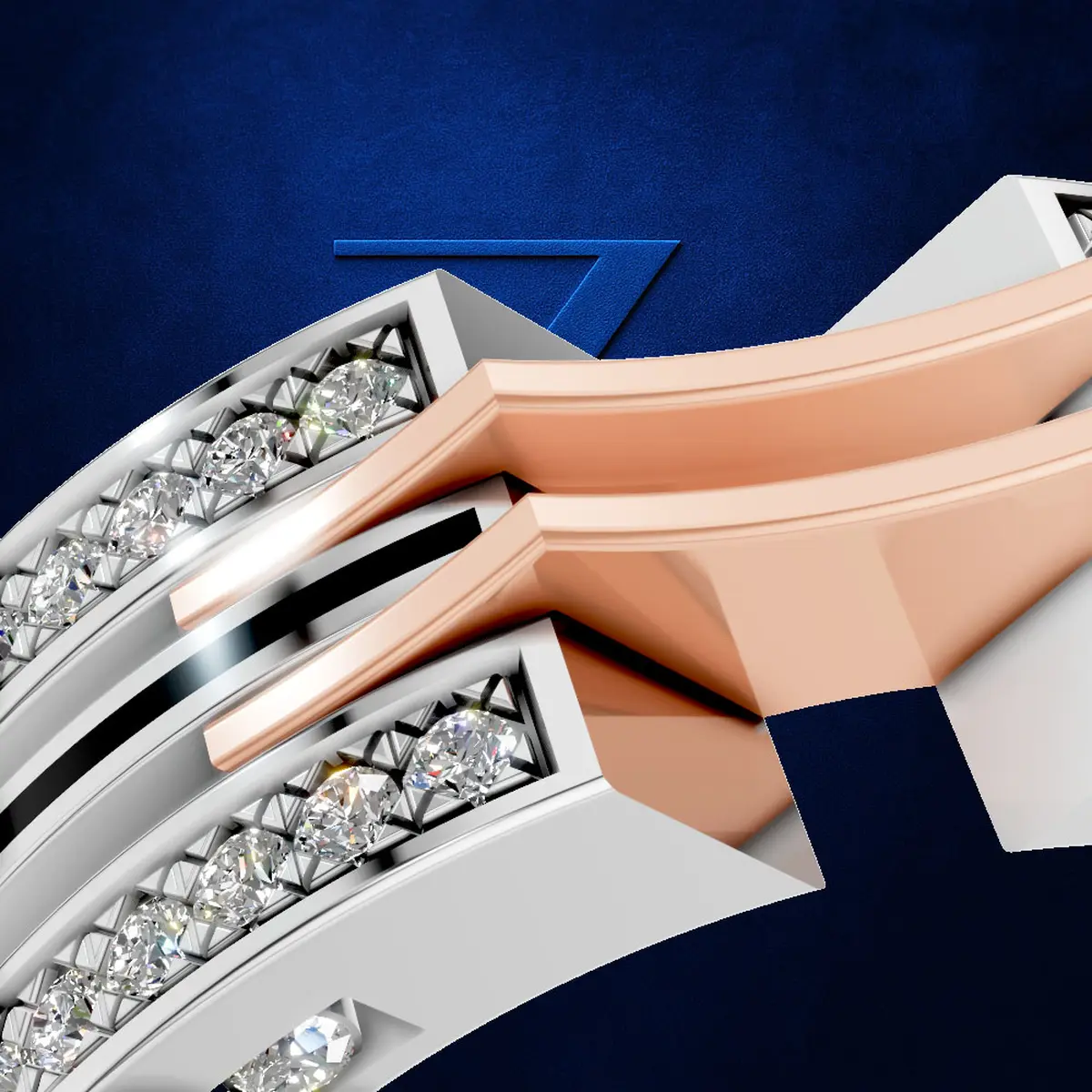 Mens Premium Pattern Anniversary Band