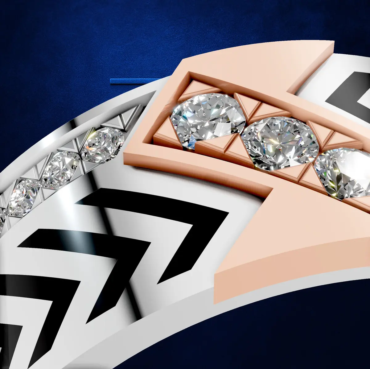 Mens Signature Carved Wedding Band