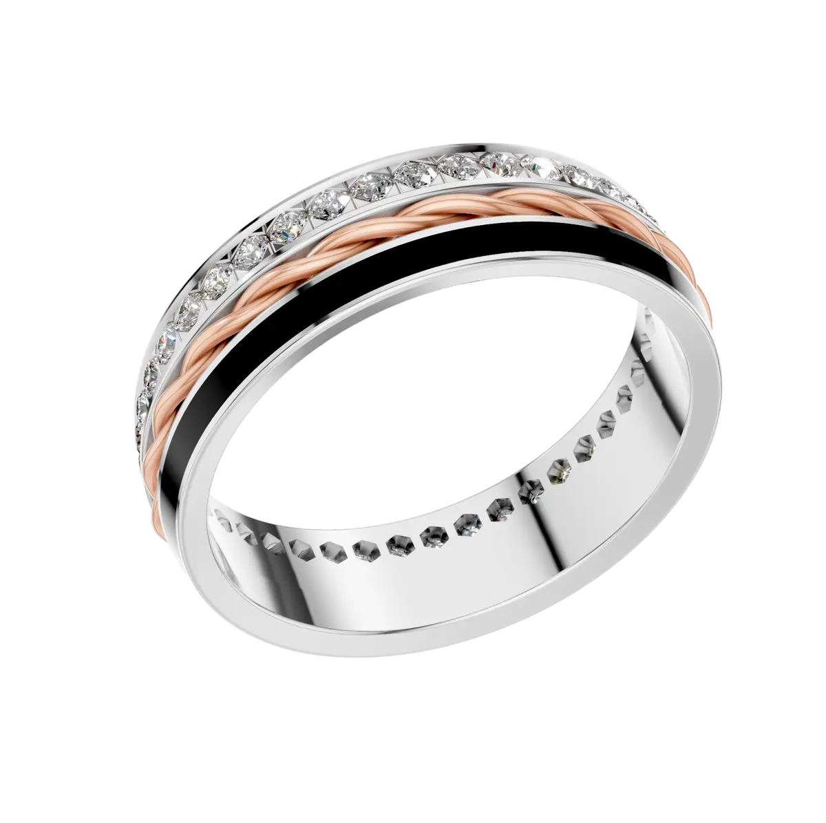 Stylish Mens Patterned Engagement Band