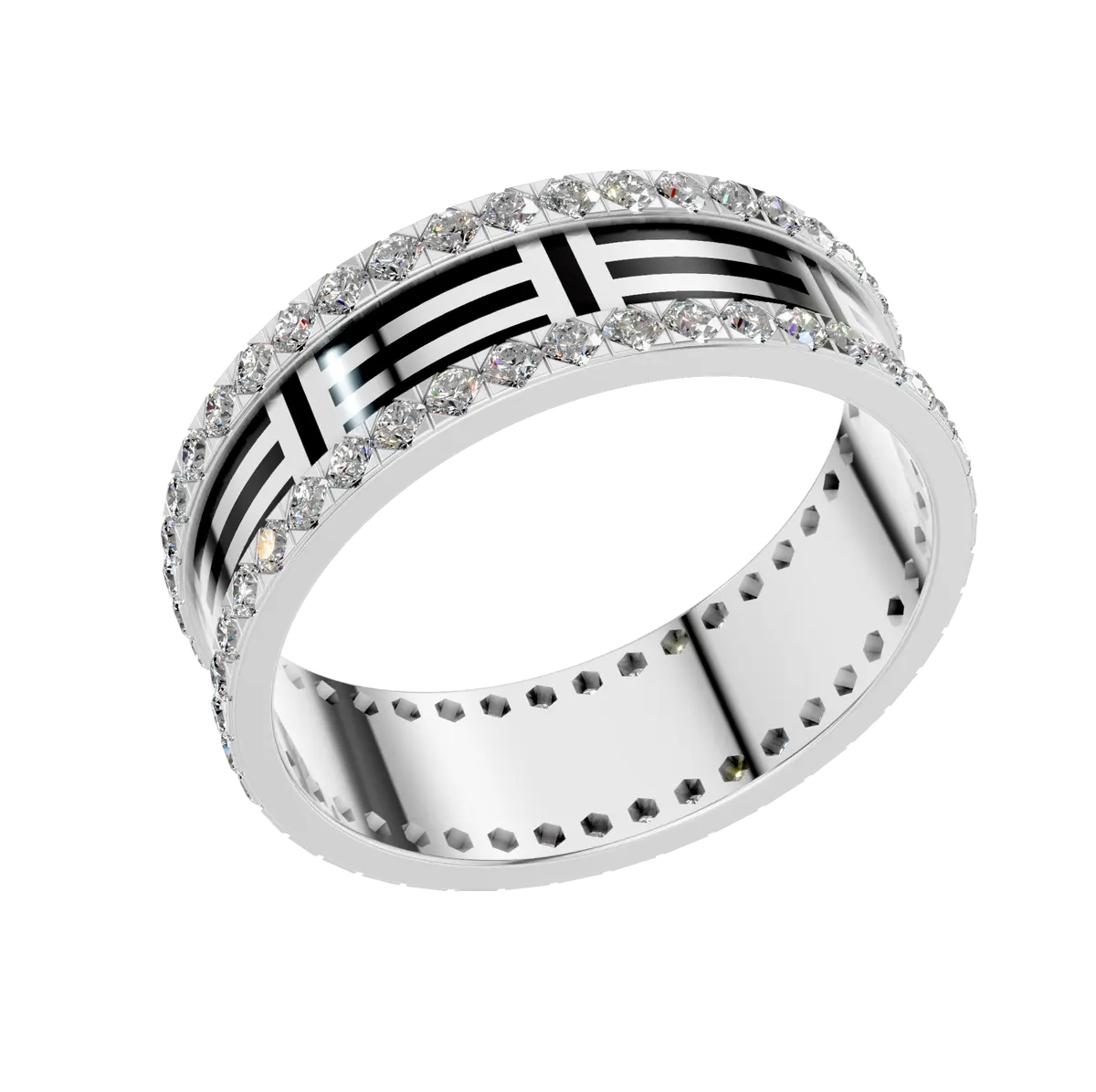 Elegant Mens Diamond Statement Band