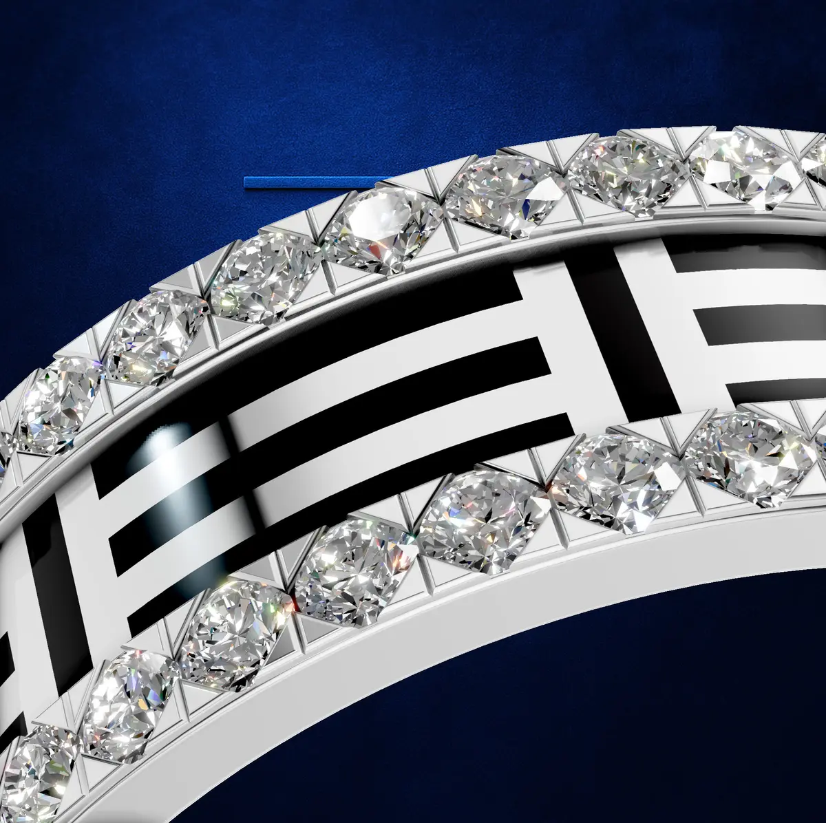 Elegant Mens Diamond Statement Band