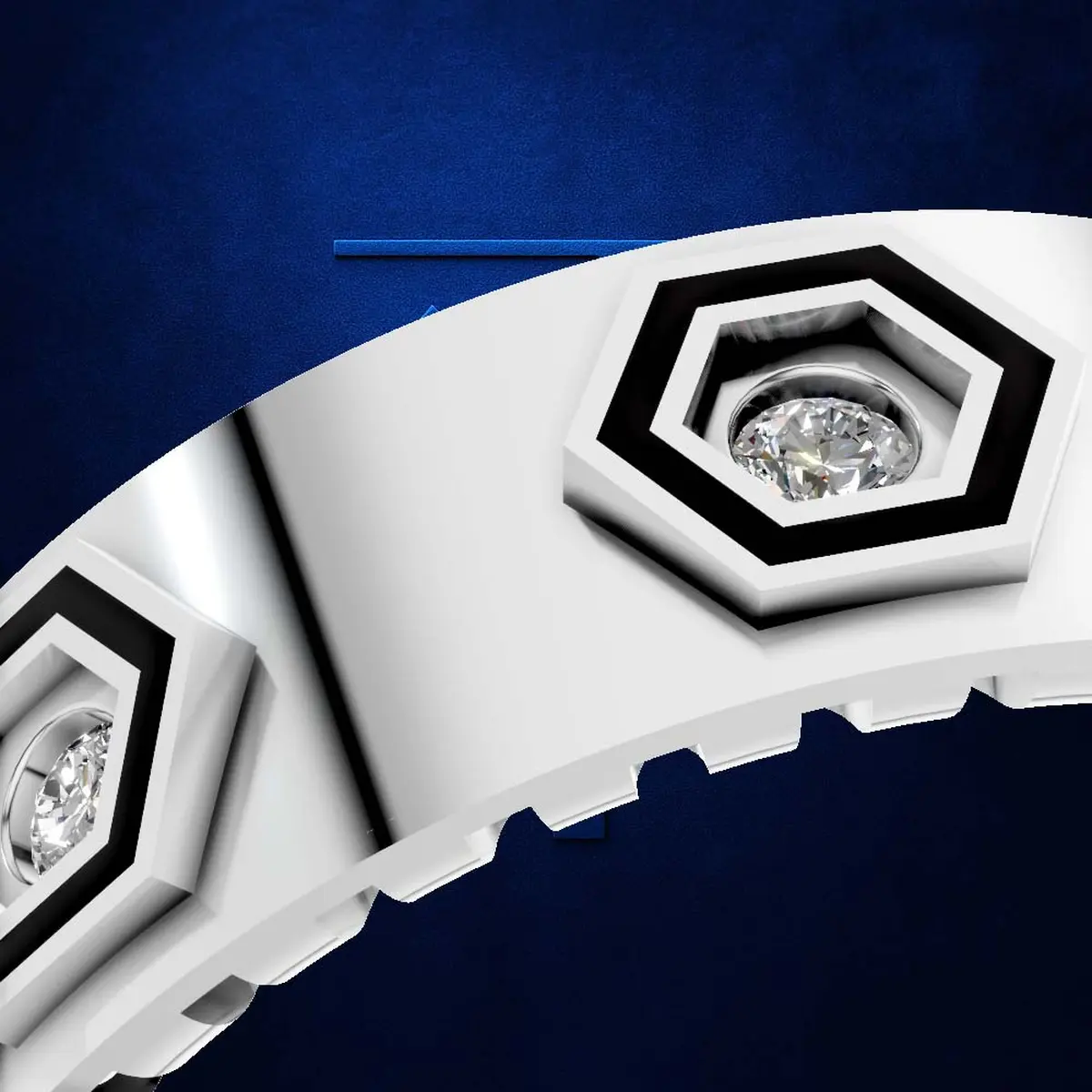 Designer Black Texture Mens Ring