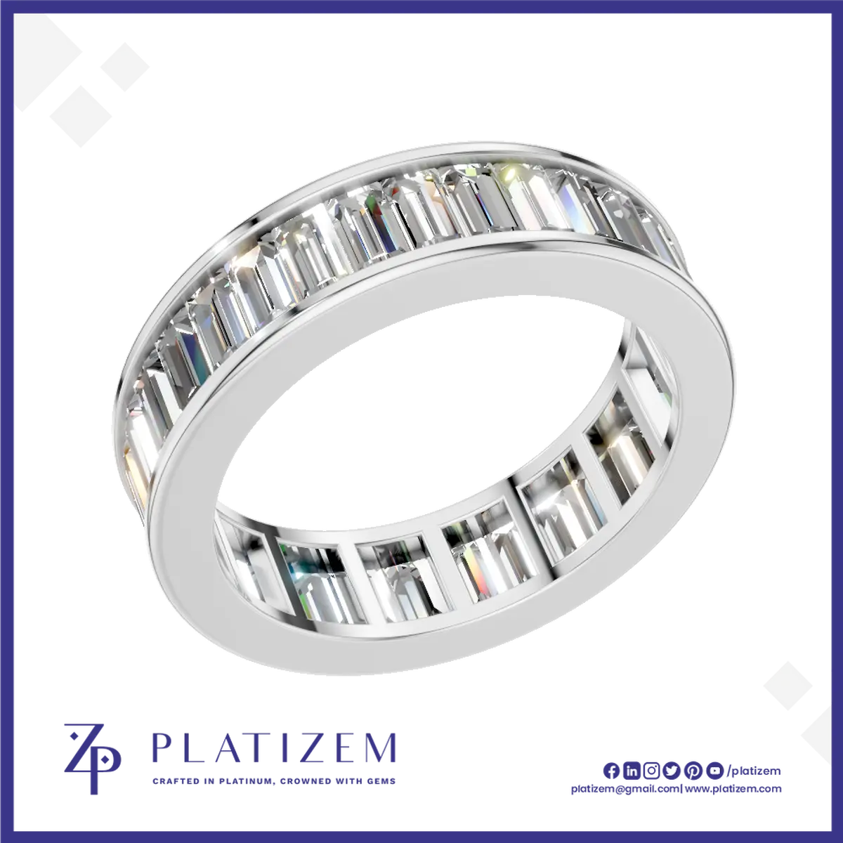 Baguette Laboratory Grown Diamond Band