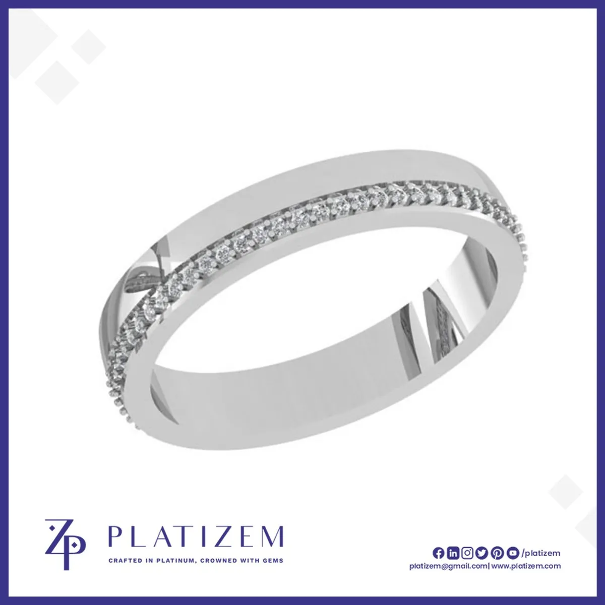 Full Eternity Diamond Band with Continuous Shared Prong Detailing