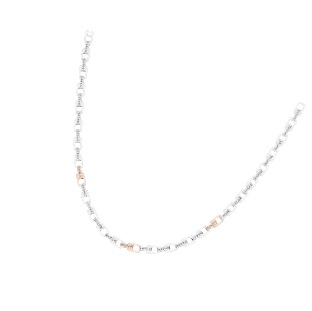 Mens Platinum Lab-Grown Diamond Chain