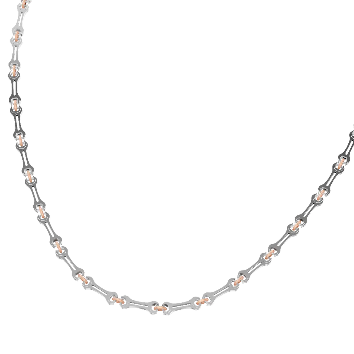 Premium Mens Platinum and Gold Chain