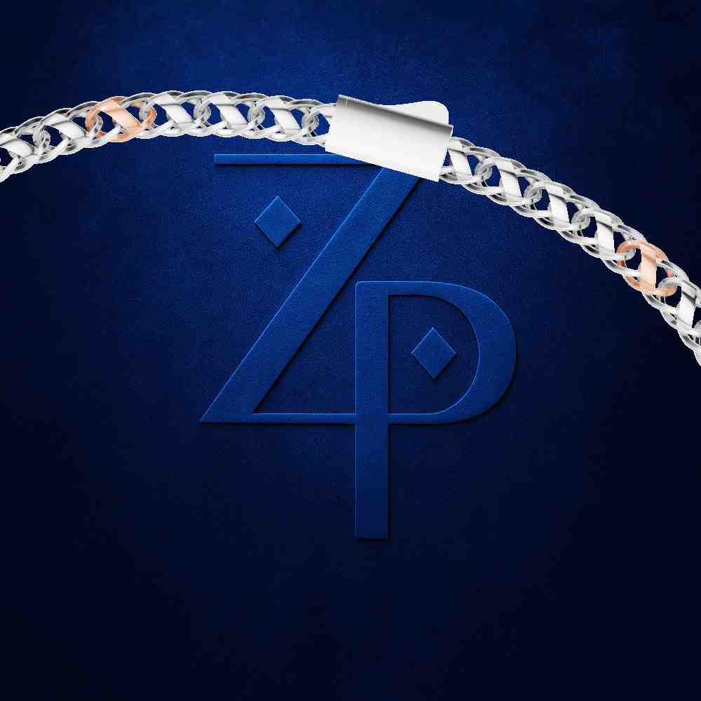 Men of Platinum | 5.4mm Platinum Rose Gold Hi-Polish Chain for Men