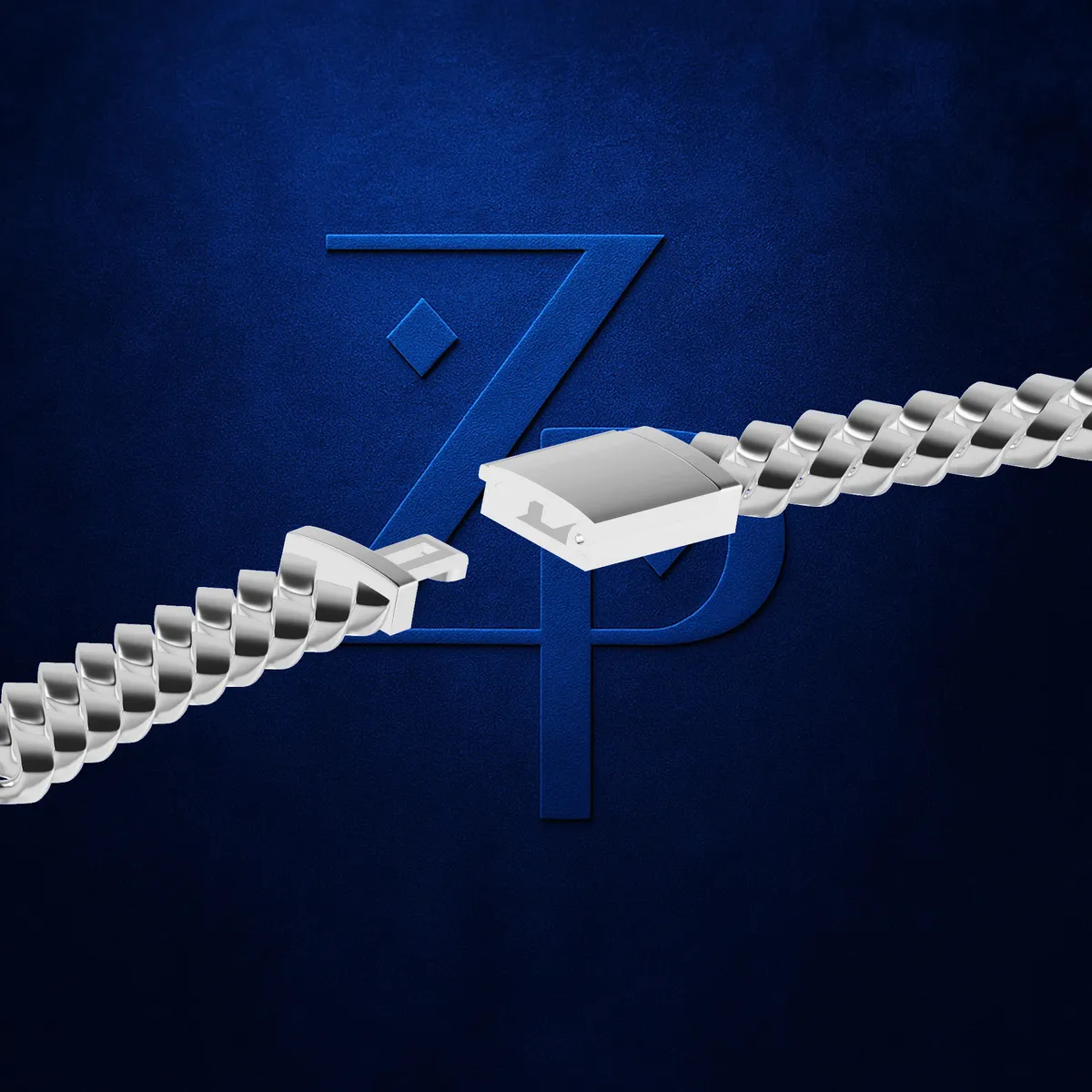 Sterling Silver 8mm Curb Cuban Link Chain with Polished Detailing