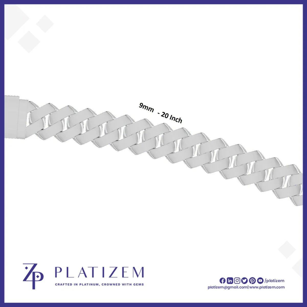 Gold Vermeil 9mm Curb Cuban Link Chain with Textured Polished Links