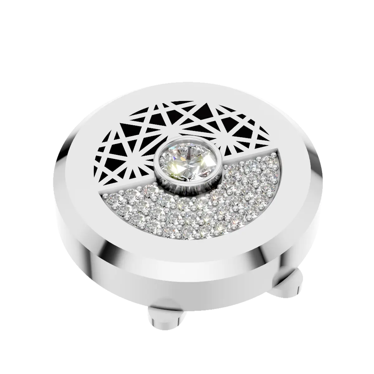 Stellar Lattice Diamond Shirt Button – Platinum 950