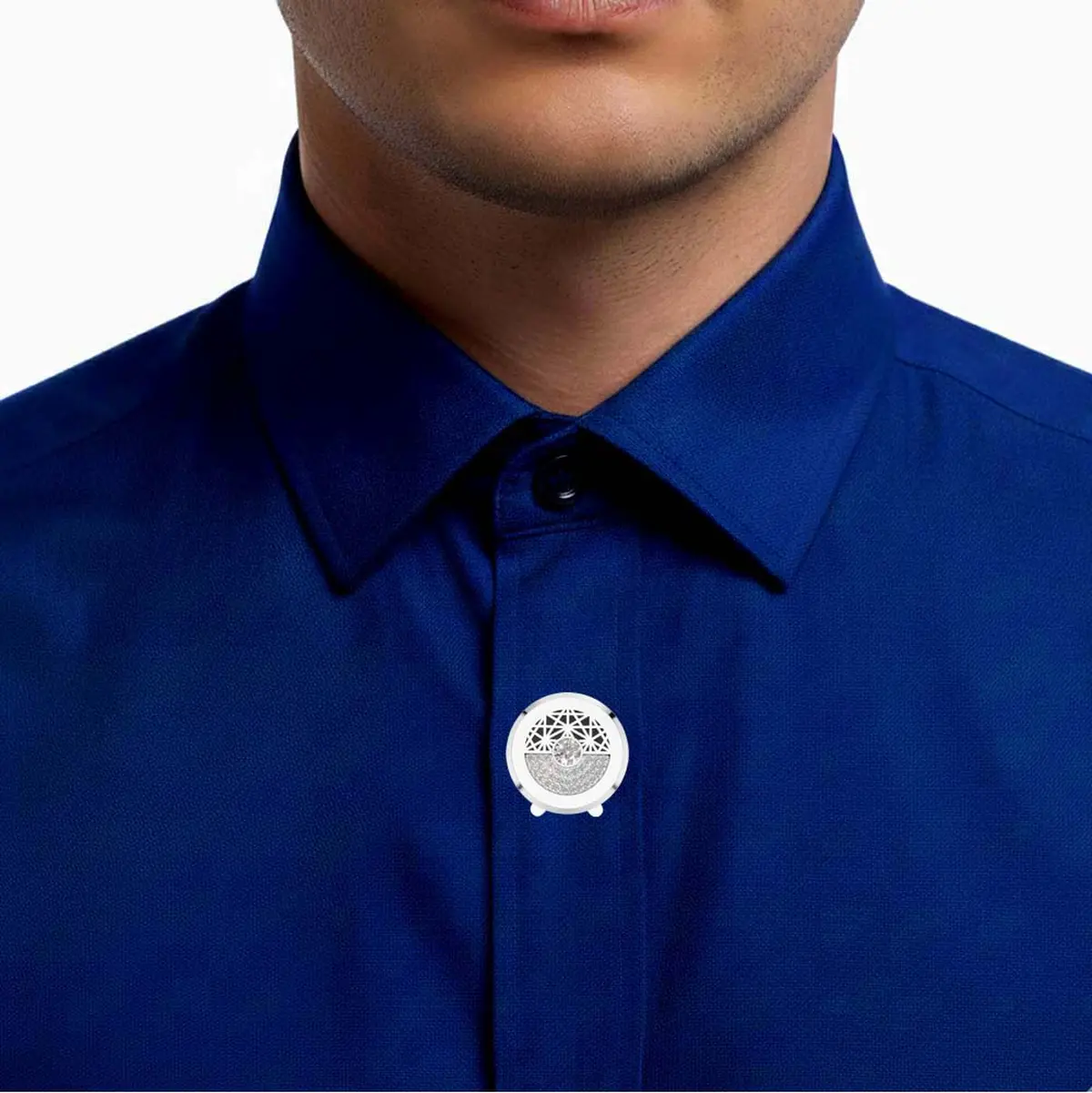 Stellar Lattice Diamond Shirt Button – Platinum 950