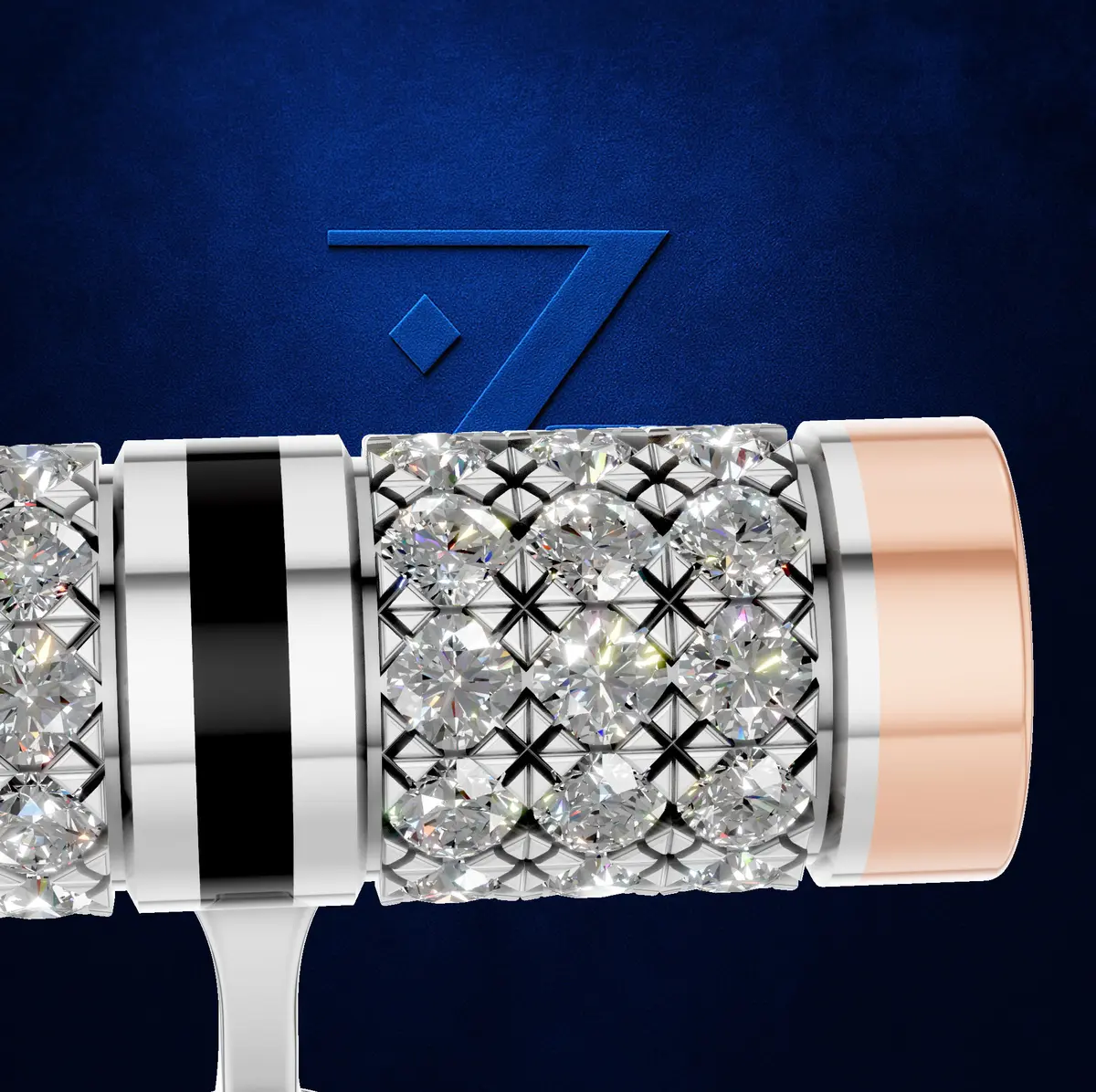 The Modern Gem | Lab Diamond Platinum Cufflinks