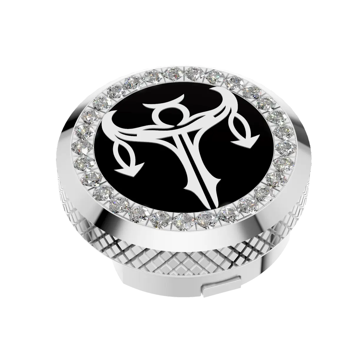 Libra Balance Seal – Platinum Diamond Harmony Button