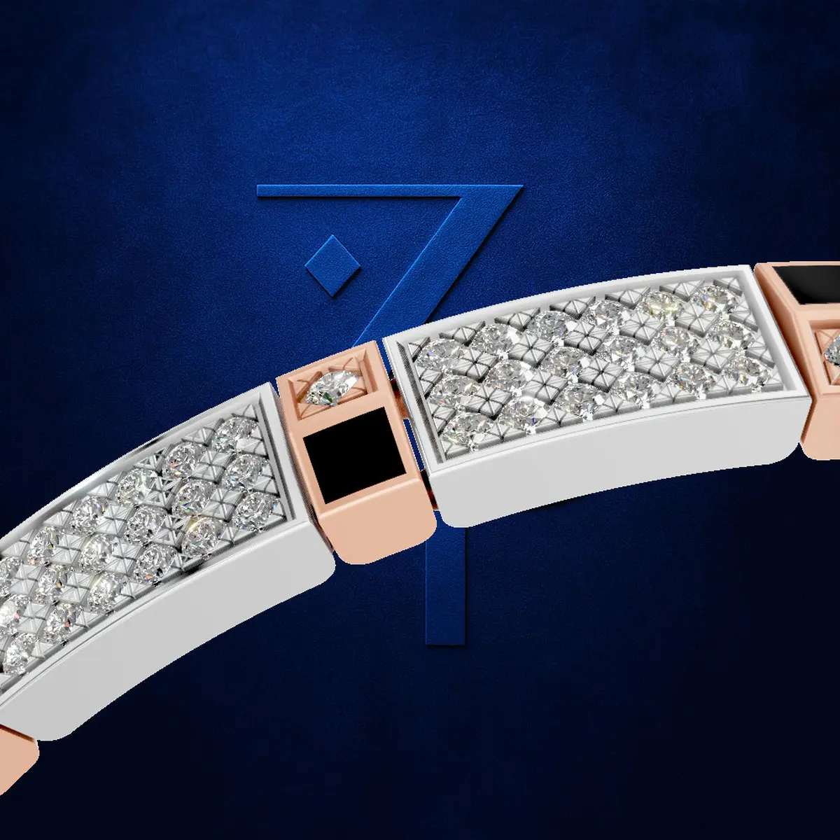 Elegant Mens Lab-Grown Bracelet