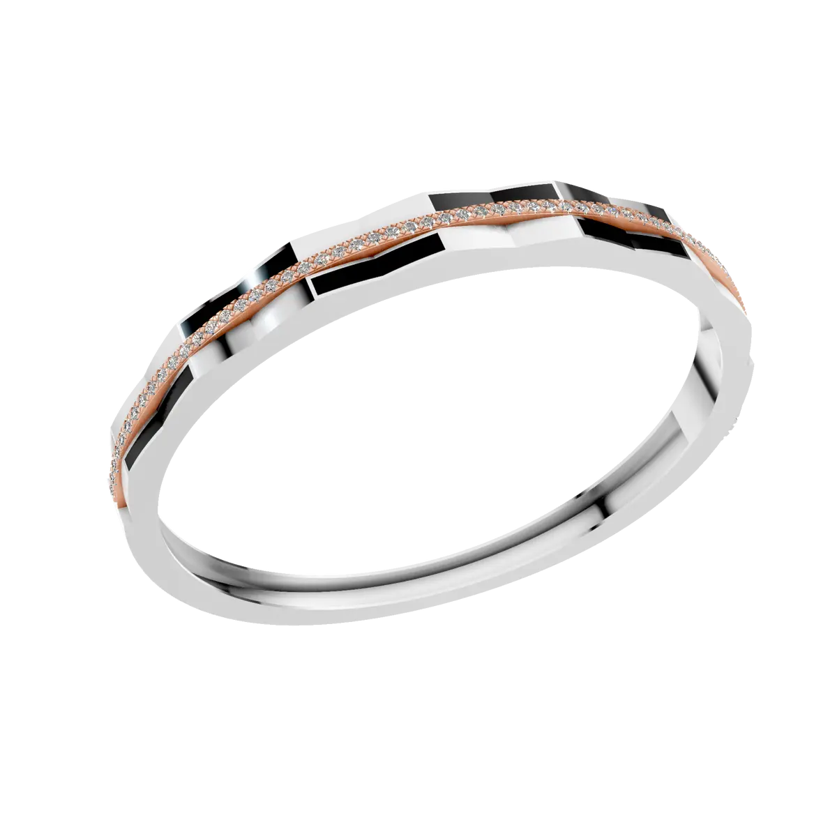 Modern Mens Lab-Grown Diamond Bracelet