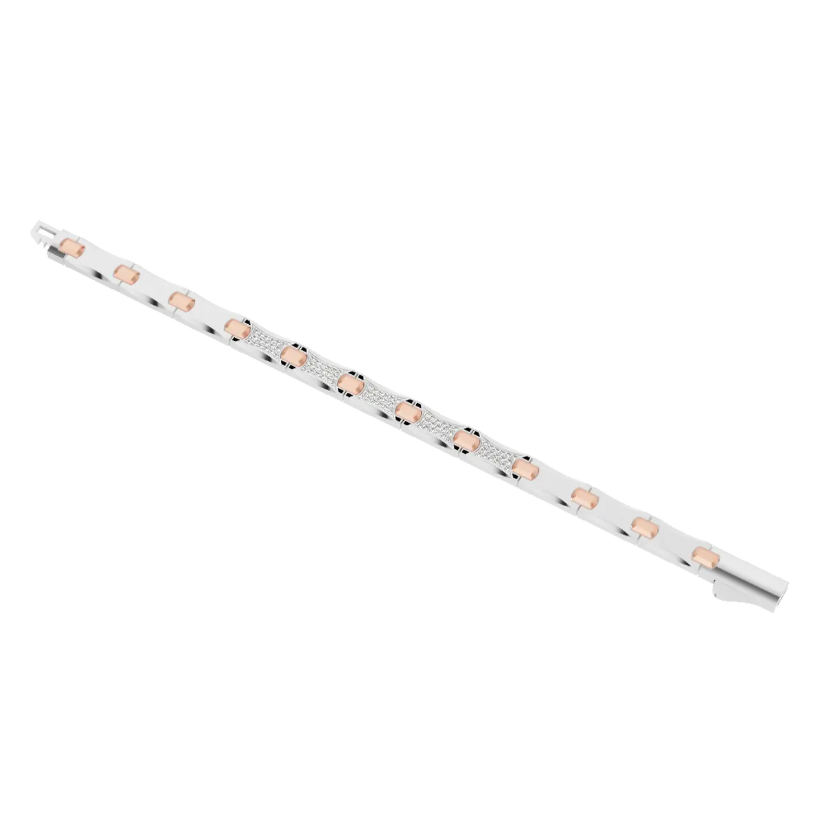 Classic Mens Gold Diamond Bracelet