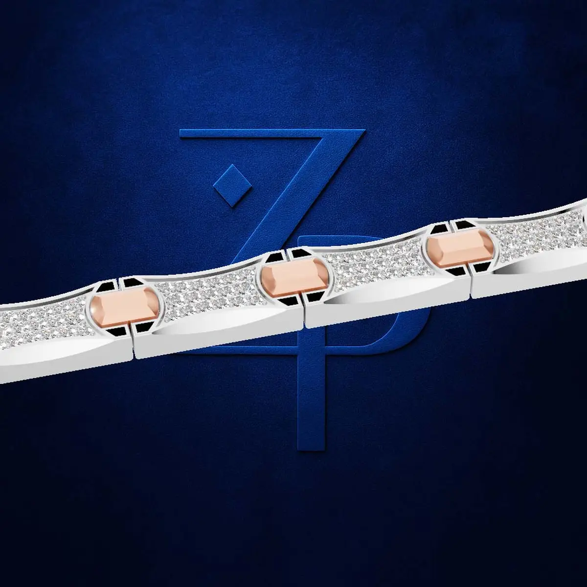 Classic Mens Gold Diamond Bracelet