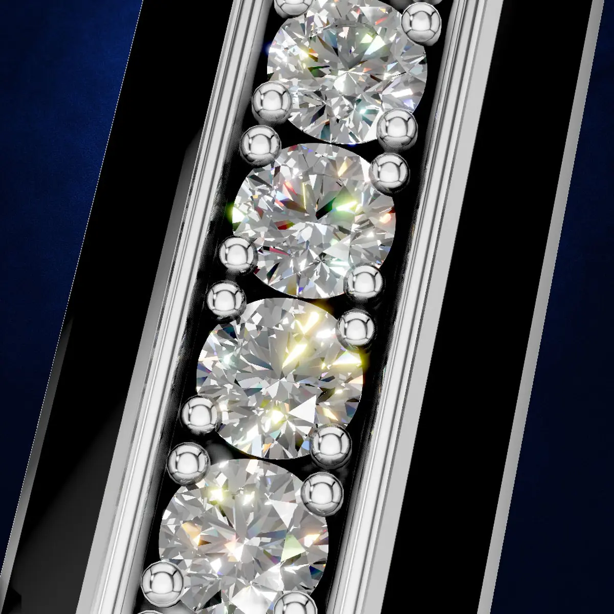 925 Sterling Silver Mosso Diamond Pendant | Elegant Hexagon Design | Certified Stones | 18kt Rose Gold Plated | Gift for Women & Men