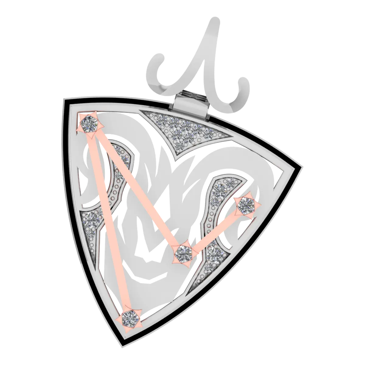 Aries Glow | Platinum Zodiac Diamond Pendant