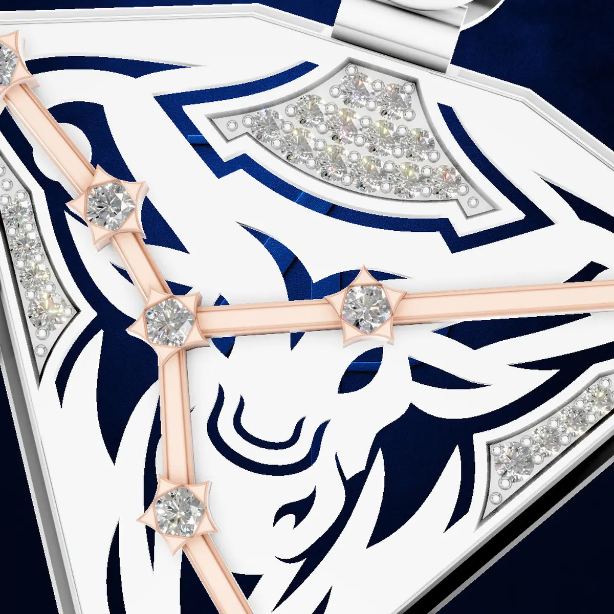 Taurus Luxe | Rose Gold & Diamond Pendant