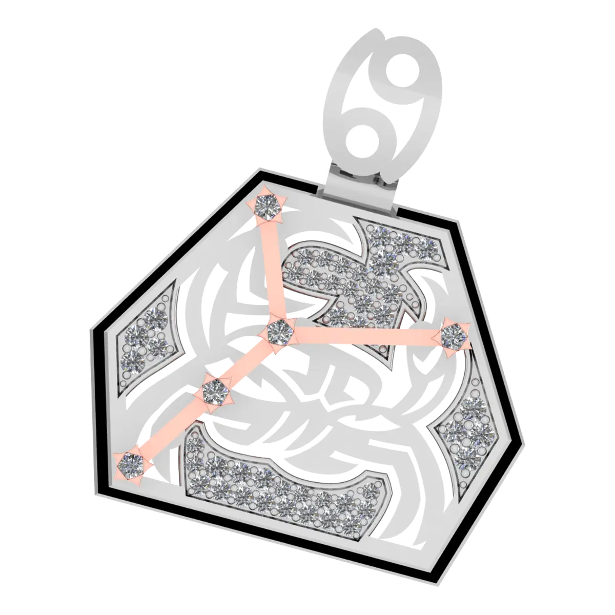 Cancer Shine | Black Enamel Zodiac Charm