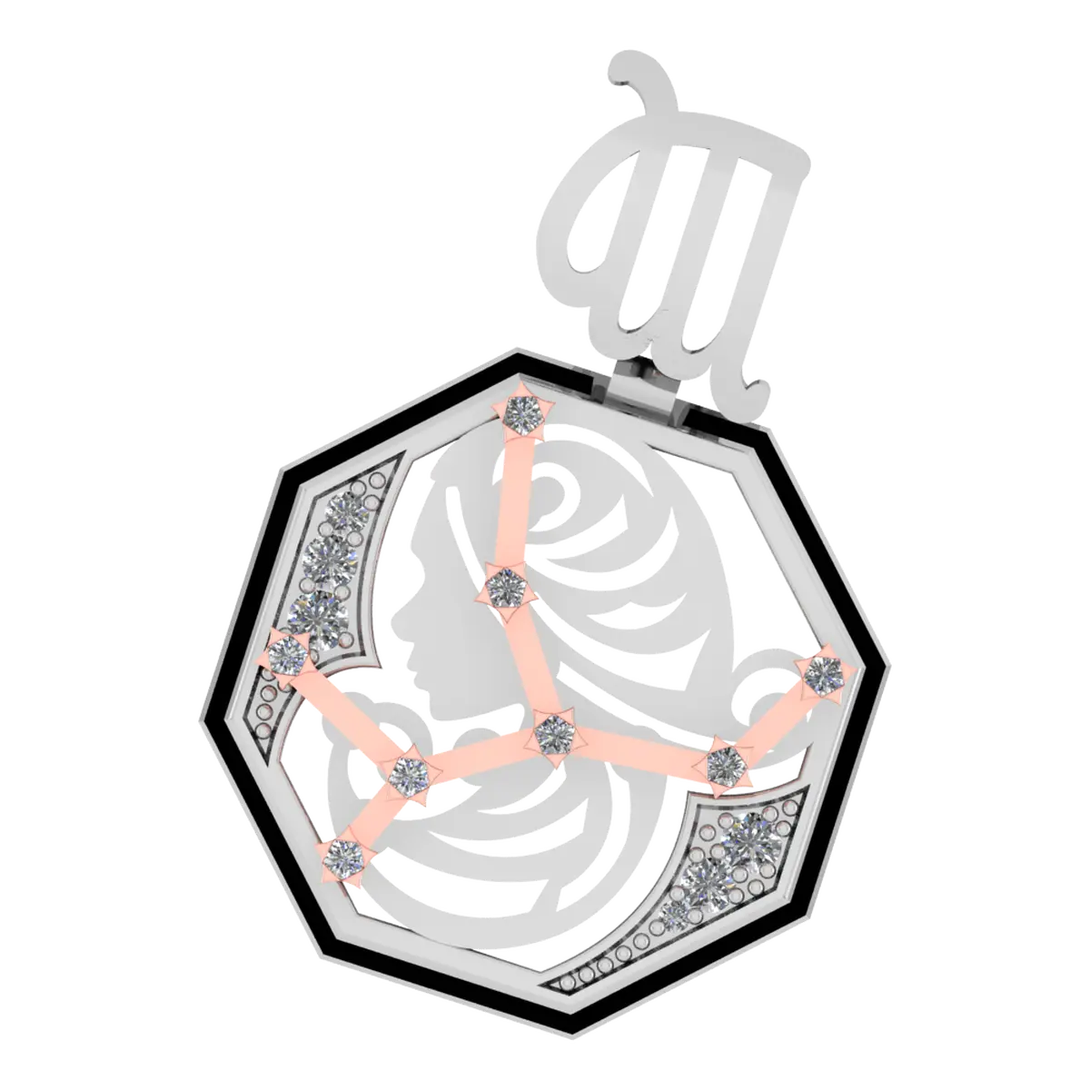 Virgo Grace | Rose Gold Diamond Pendant