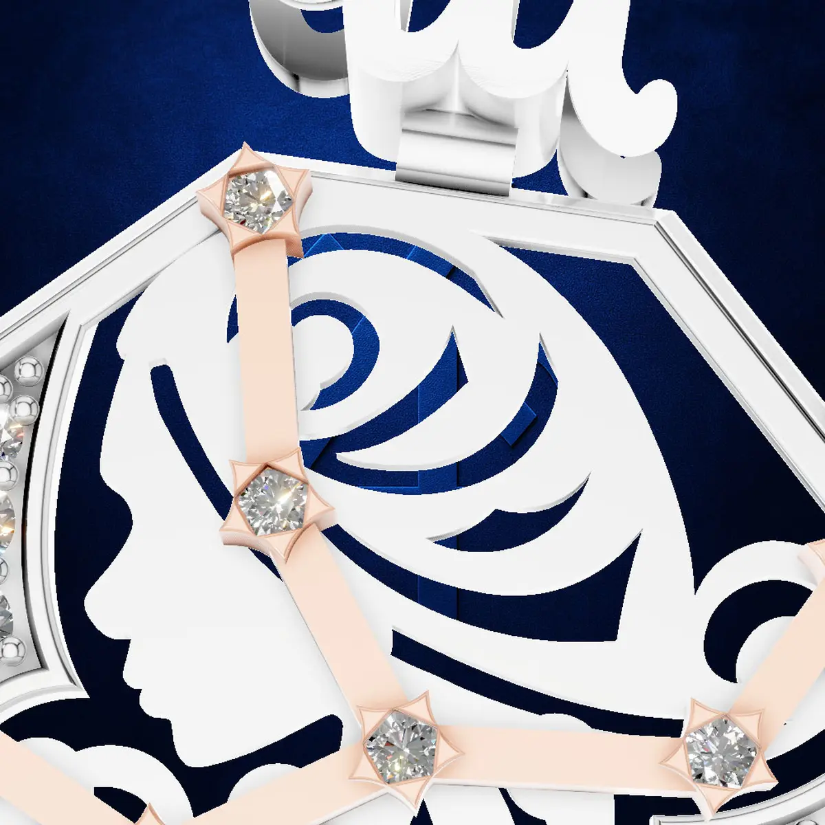 Virgo Grace | Rose Gold Diamond Pendant