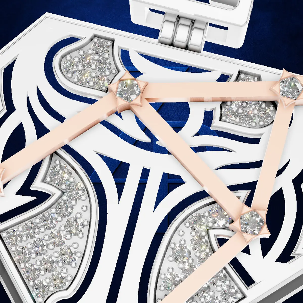 Libra Charm | Platinum & Diamond Zodiac Pendant