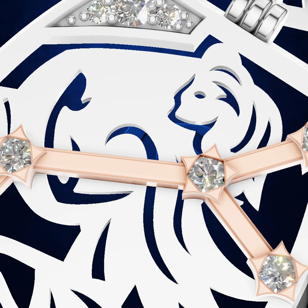 Aquarius Glow | Platinum Zodiac Pendant