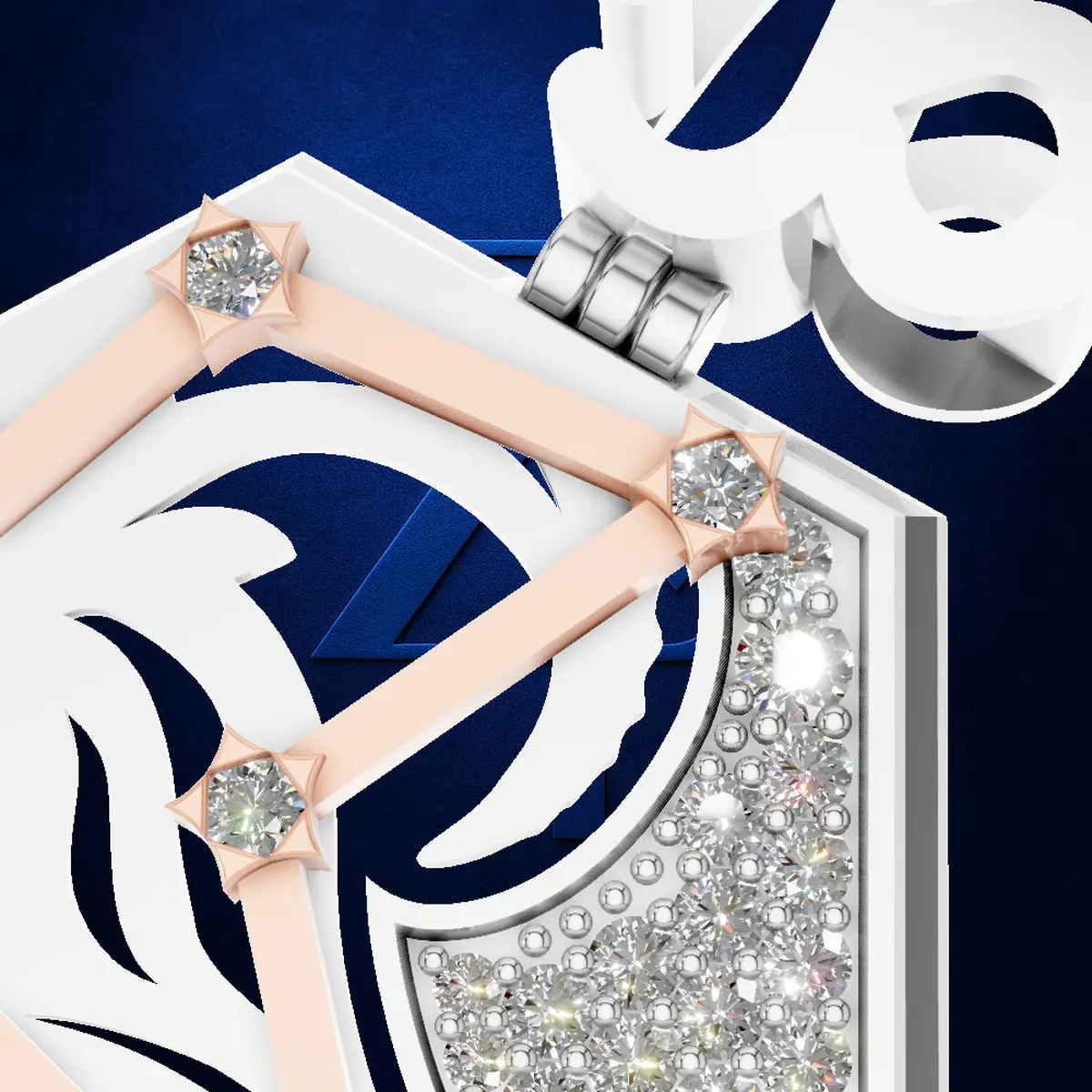 Capricorn Aura | Rose Gold & Lab Diamond Pendant