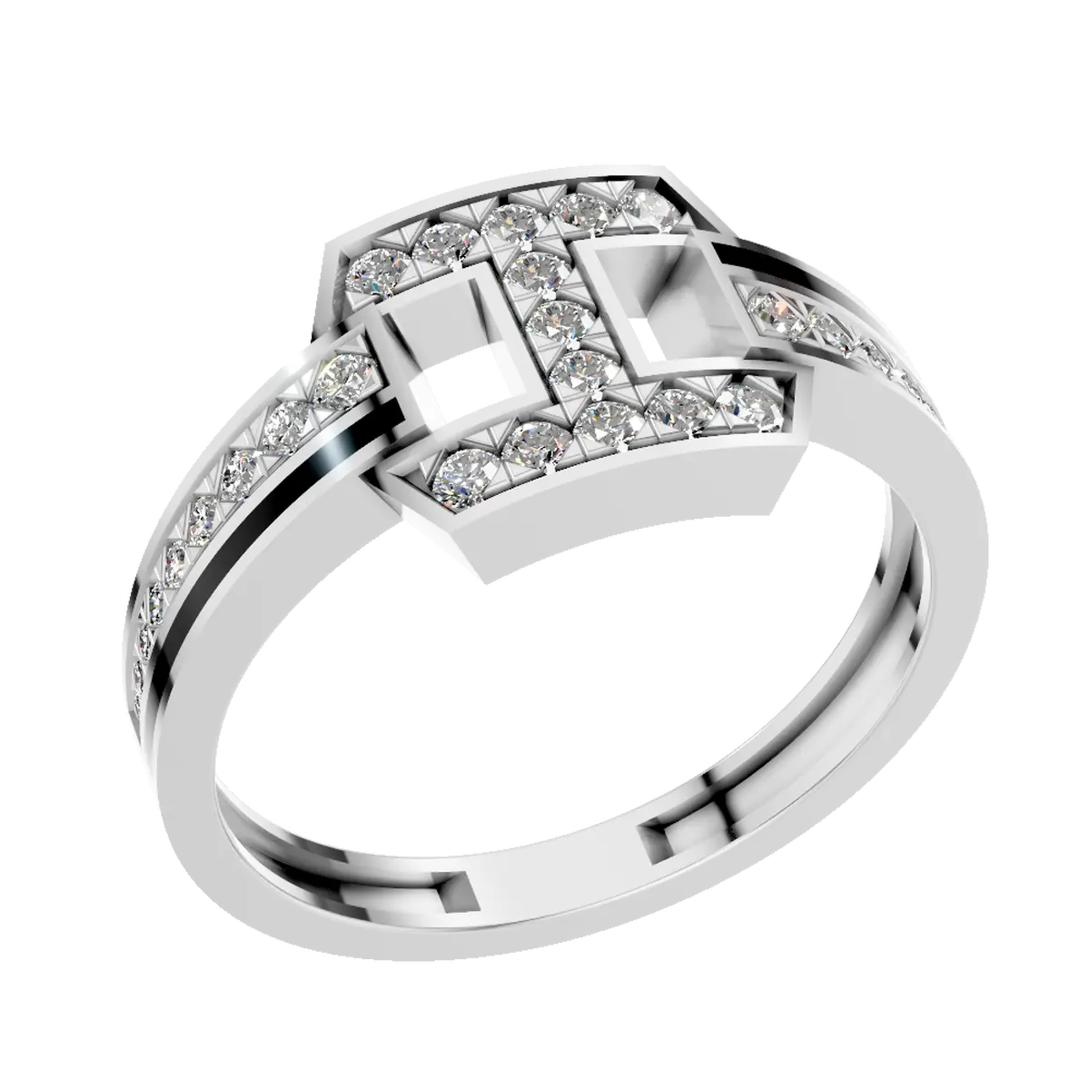 Classy Platinum Diamond Ring For Men