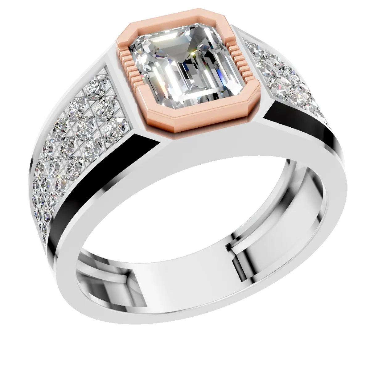 2 Carat Emerald Cut Diamond Engagement Ring - April Birthstone Jewelry