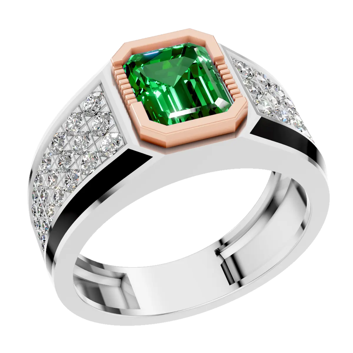 Natural Peridot Gemstone Ring for Men and Women with Lab Made Diamonds - August Birthstone Jewelry?