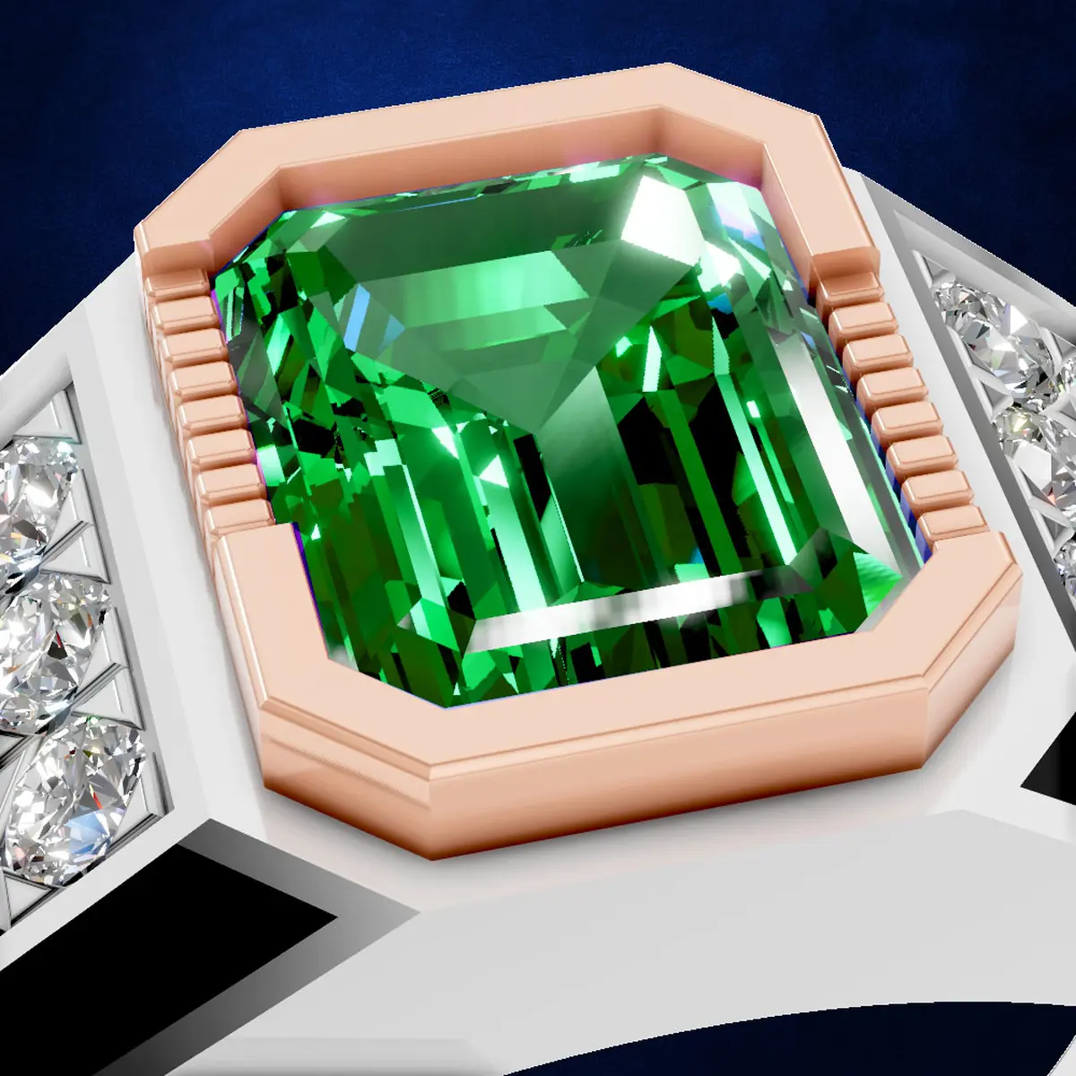 Natural Peridot Gemstone Ring for Men and Women with Lab Made Diamonds - August Birthstone Jewelry?