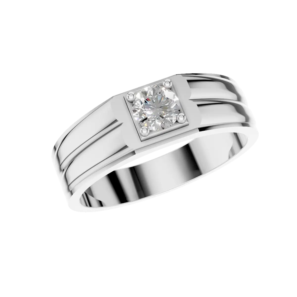 Round Brilliant Cut Lab Grown Diamond Engagement Ring Available in 925 Silver, Gold and Platinum Options