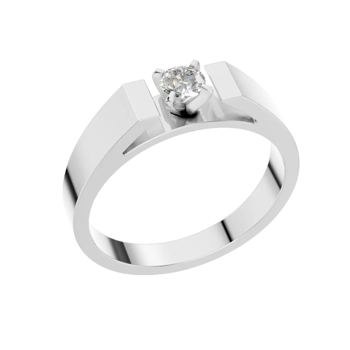 Luxury Lab Grown Diamond Ring in 14K Gold | Elegant Round Solitaire Ring with Moissanite
