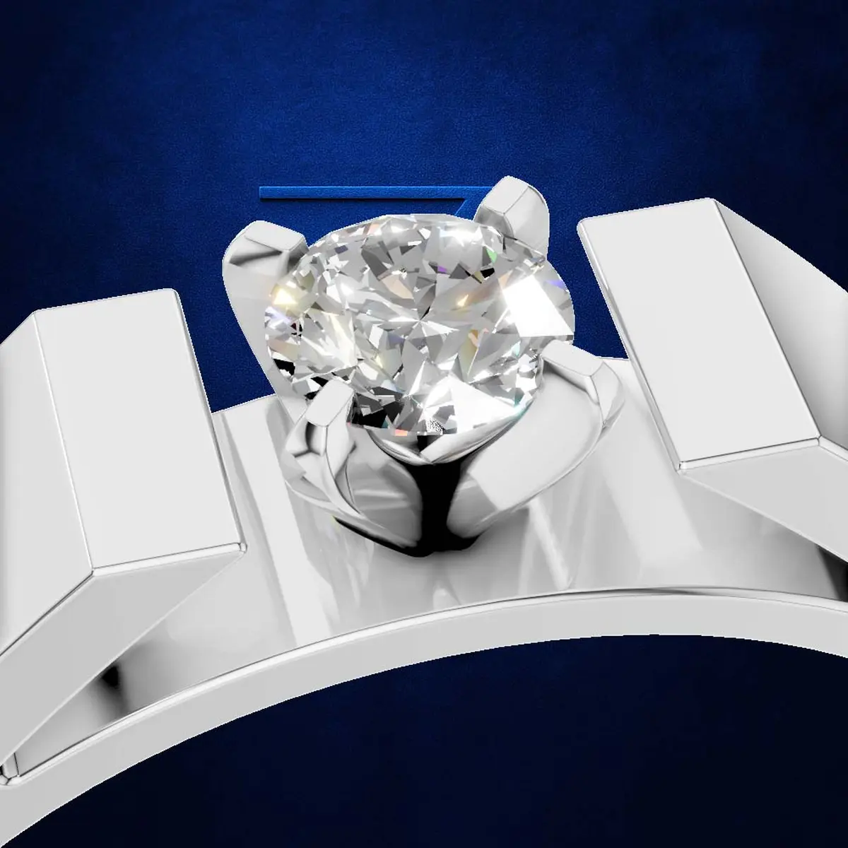 Luxury Lab Grown Diamond Ring in 14K Gold | Elegant Round Solitaire Ring with Moissanite