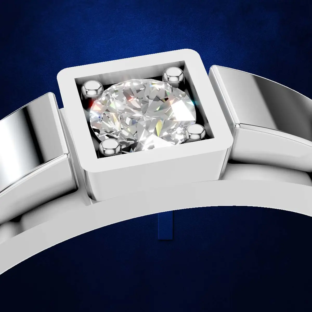 Elegant Lab Grown Diamond Ring in 18K Gold | Round Brilliant Cut, Classic Setting | Moissanite or Lab Grown Diamond Options Available