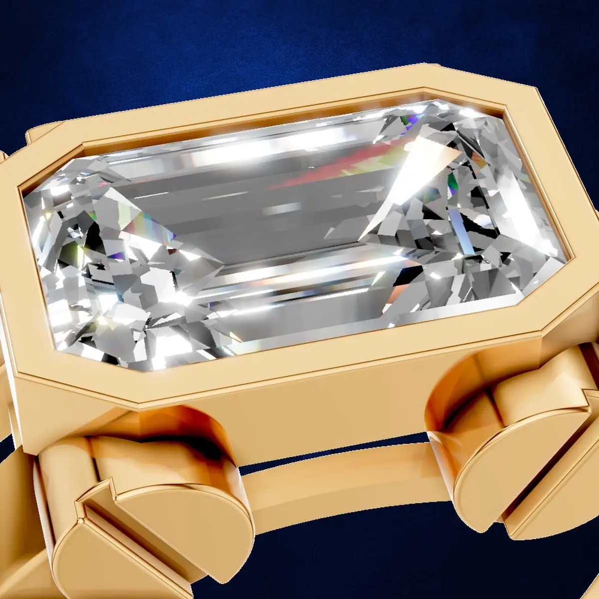 East West Emerald Cut Wedding Ring  Unique, Elegant, and Timeless Fine Jewelry Design