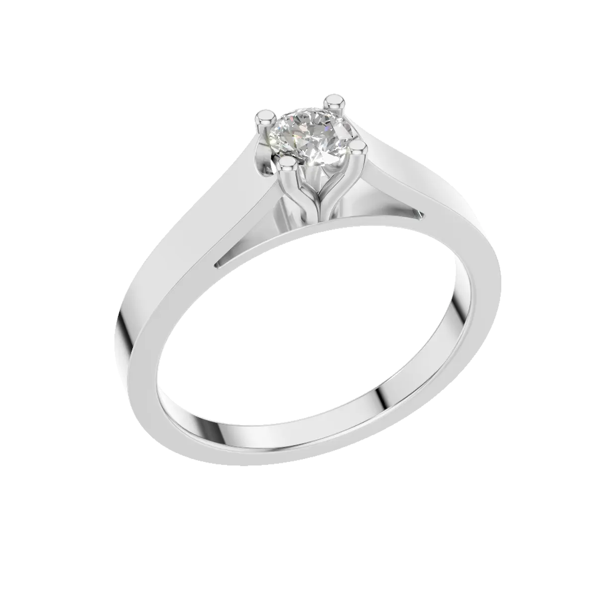 Elegant 925 Sterling Silver VVS D Moissanite Diamond Engagement Ring for Women in White Gold